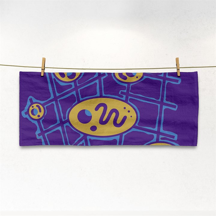 Purple and yellow abstraction Hand Towel