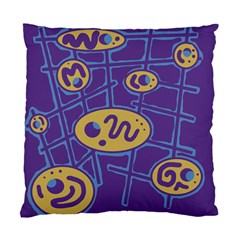 Purple And Yellow Abstraction Standard Cushion Case (one Side)