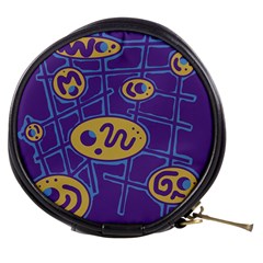 Purple And Yellow Abstraction Mini Makeup Bags