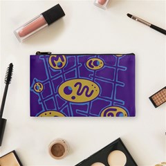 Purple And Yellow Abstraction Cosmetic Bag (small) 