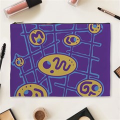 Purple And Yellow Abstraction Cosmetic Bag (xl)