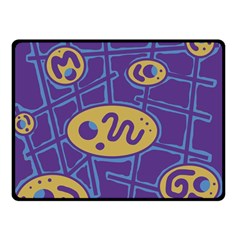 Purple And Yellow Abstraction Fleece Blanket (small)