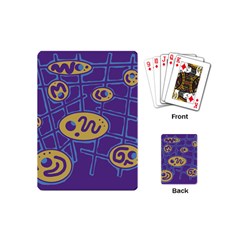 Purple And Yellow Abstraction Playing Cards (mini) 