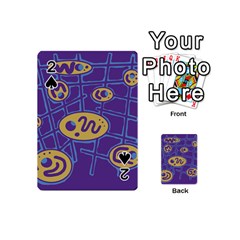 Purple And Yellow Abstraction Playing Cards 54 (mini) 