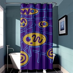 Purple And Yellow Abstraction Shower Curtain 36  X 72  (stall) 