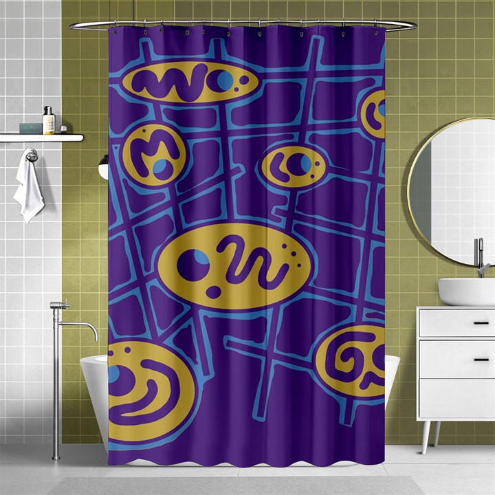 Purple and yellow abstraction Shower Curtain 48  x 72  (Small) 