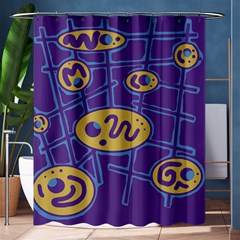 Purple And Yellow Abstraction Shower Curtain 60  X 72  (medium) 