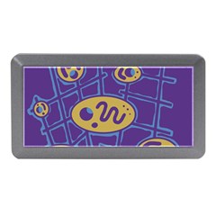 Purple And Yellow Abstraction Memory Card Reader (mini)