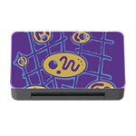 Purple and yellow abstraction Memory Card Reader with CF Front