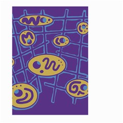 Purple And Yellow Abstraction Large Garden Flag (two Sides)