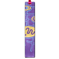 Purple And Yellow Abstraction Large Book Marks by Valentinaart