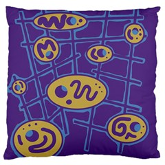 Purple And Yellow Abstraction Standard Flano Cushion Case (two Sides) by Valentinaart