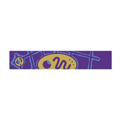 Purple And Yellow Abstraction Flano Scarf (mini)