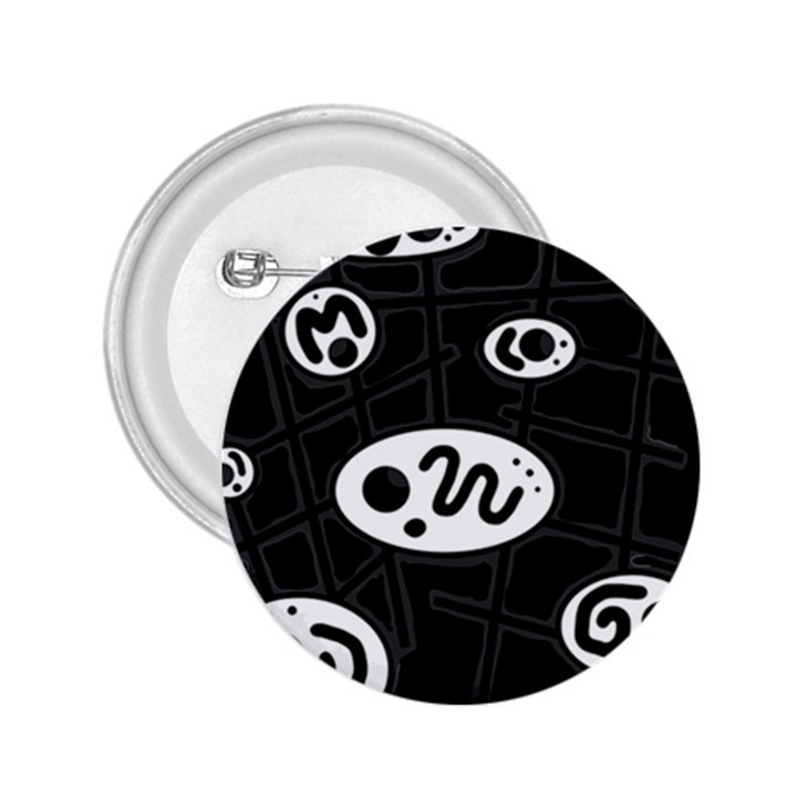 Black and white crazy abstraction  2.25  Buttons