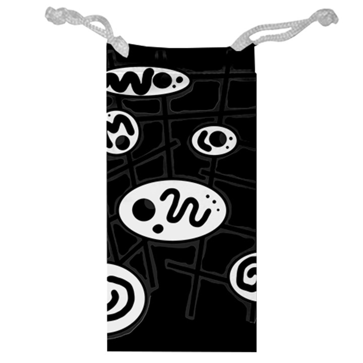 Black and white crazy abstraction  Jewelry Bags