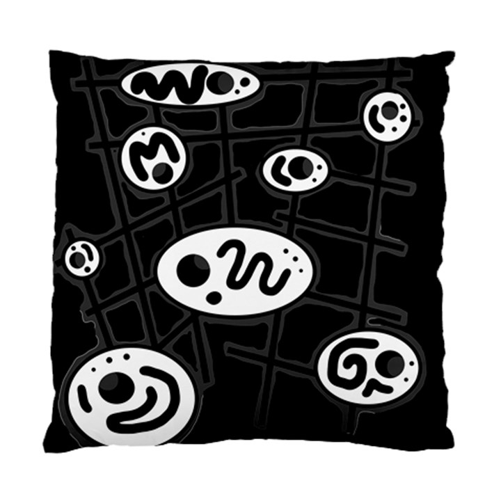 Black and white crazy abstraction  Standard Cushion Case (Two Sides)