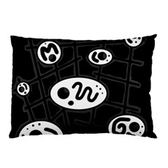 Black And White Crazy Abstraction  Pillow Case