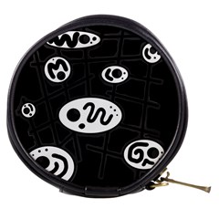 Black And White Crazy Abstraction  Mini Makeup Bags