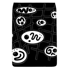 Black And White Crazy Abstraction  Flap Covers (l)  by Valentinaart