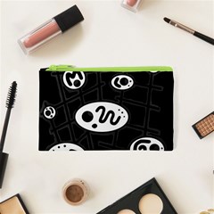 Black And White Crazy Abstraction  Cosmetic Bag (xs) by Valentinaart