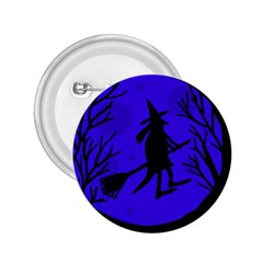 Halloween Witch - Blue Moon 2 25  Buttons by Valentinaart