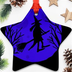 Halloween Witch - Blue Moon Ornament (star) 