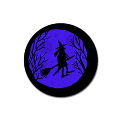 Halloween Witch - Blue Moon Magnet 3  (round)