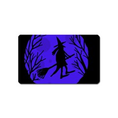 Halloween Witch - Blue Moon Magnet (name Card)