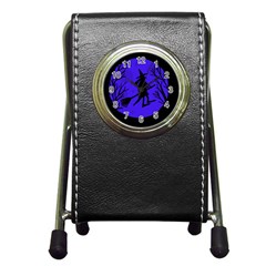 Halloween Witch - Blue Moon Pen Holder Desk Clocks