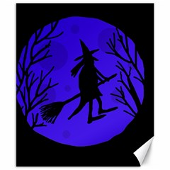 Halloween Witch - Blue Moon Canvas 8  X 10  by Valentinaart