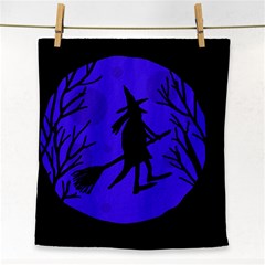 Halloween Witch - Blue Moon Face Towel