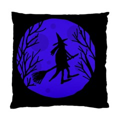 Halloween Witch - Blue Moon Standard Cushion Case (two Sides)