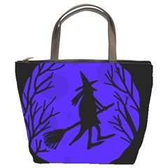 Halloween Witch - Blue Moon Bucket Bags by Valentinaart