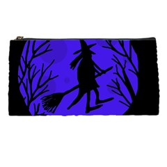 Halloween Witch - Blue Moon Pencil Cases by Valentinaart