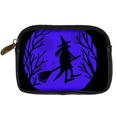 Halloween Witch - Blue Moon Digital Camera Cases by Valentinaart