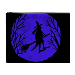 Halloween Witch - Blue Moon Cosmetic Bag (xl) by Valentinaart