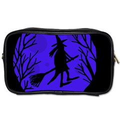 Halloween Witch - Blue Moon Toiletries Bags by Valentinaart