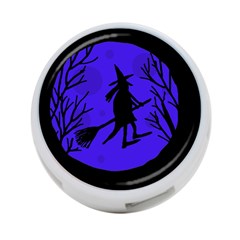 Halloween Witch - Blue Moon 4-port Usb Hub (one Side) by Valentinaart