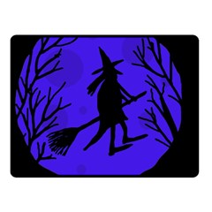 Halloween Witch - Blue Moon Fleece Blanket (small) by Valentinaart