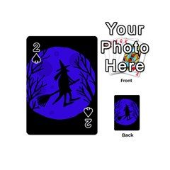 Halloween Witch - Blue Moon Playing Cards 54 (mini)  by Valentinaart