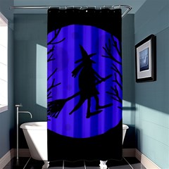 Halloween Witch - Blue Moon Shower Curtain 36  X 72  (stall) 