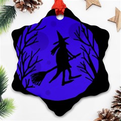 Halloween Witch - Blue Moon Ornament (snowflake) 