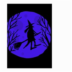 Halloween Witch - Blue Moon Small Garden Flag (two Sides)