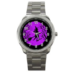 Halloween Witch - Purple Moon Sport Metal Watch