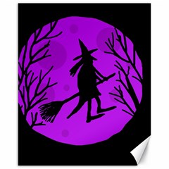 Halloween Witch - Purple Moon Canvas 16  X 20   by Valentinaart