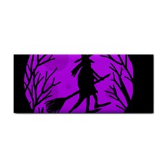 Halloween Witch - Purple Moon Hand Towel by Valentinaart