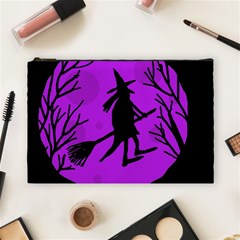 Halloween Witch - Purple Moon Cosmetic Bag (large)  by Valentinaart