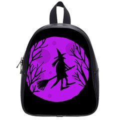 Halloween Witch - Purple Moon School Bags (small) 