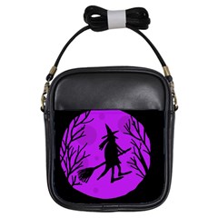 Halloween Witch - Purple Moon Girls Sling Bags