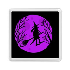 Halloween Witch - Purple Moon Memory Card Reader (square)  by Valentinaart